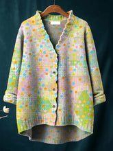 Women's Abstract Pattern Art Print Casual Pullover Sweater